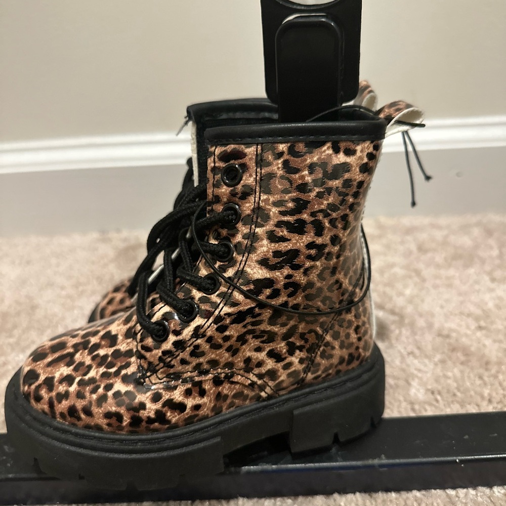 Leopard Print Kids Boots